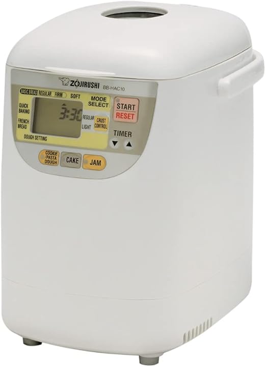 Zojirushi BB-HAC10 Home Bakery 1-Pound-Loaf Programmable Mini Breadmaker, White