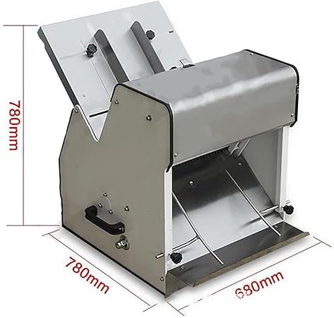 Commercial Bread Slicer, 370W Electric Bread Cutting Machine, Loaf Cutting Board & Knife Slicing Guide, 12mm Blades, Stainless Steel, for Bakery, Kitchen, Coffee Shop