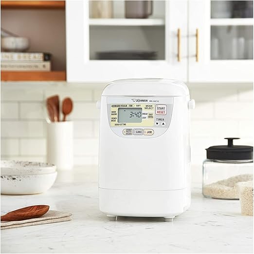 Zojirushi BB-HAC10 Home Bakery 1-Pound-Loaf Programmable Mini Breadmaker, White