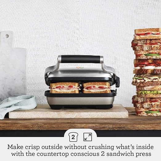 Breville the Perfect Press™ Panini Press, BSG600BSS, Brushed Stainless Steel