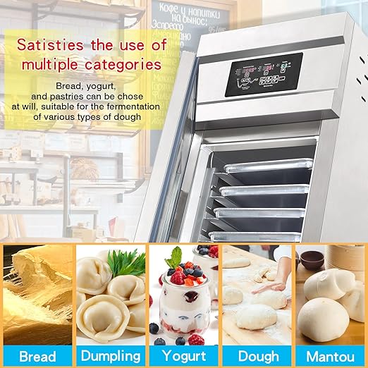 Kolice Commercial Automatic Bakery Dough Proofer, Bread/Dough Baking Proofer Machine-Integrated Cooling, Thawing,Keep Fresh and Fermentation.18 Tray,650L,Temperature : 0C to 45C
