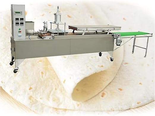 Full Automatic Tortilla Maker, Roti & Pita Bread Production Line, Includes Baking Oven & Cooling Machine, Perfect for Food Production Commercial Bakeries