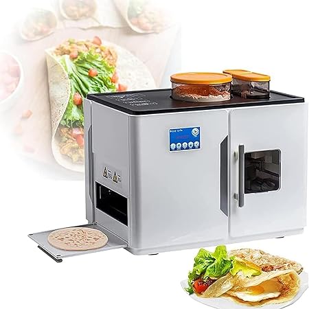 Fully Automatic Roti & Chapati Maker - Electric Tortilla Machine Makes 20 Flatbreads, Naan & Pancakes at Once, Hassle-Free Cooking Device for Perfectly Cooked Bread